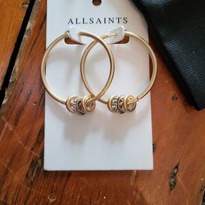 All Saints Gold Hoop Earrings